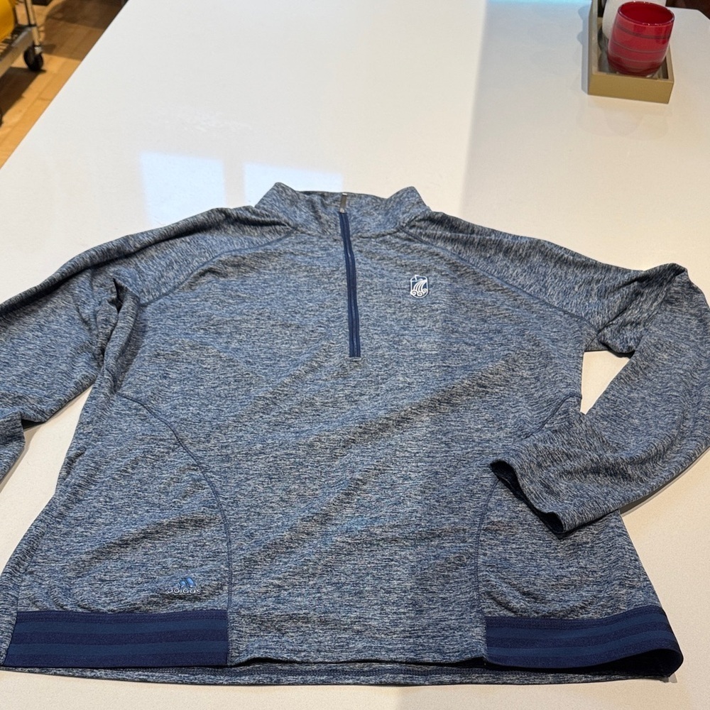 Adidas Performance Tech Quarter Zip Woman’s Pullover Jacket, Navy, Size L/XL - Picture 3 of 12